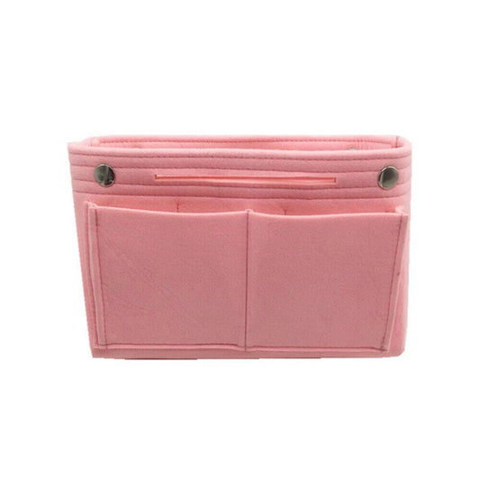 Pink Women Handbag Felt Bag Tote Insert Liner Purse Pouch