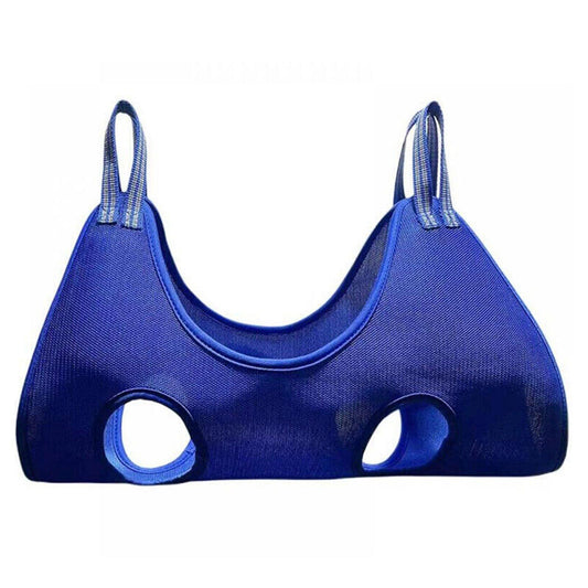 Blue Pet Grooming Hammock Sling Dog and Cat Bathing Nail Care Bag