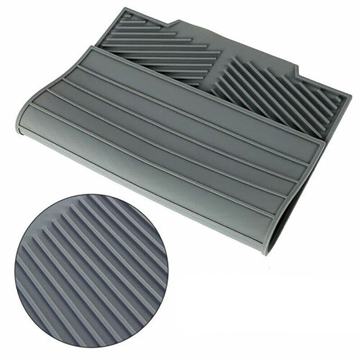 Heat Resistant Non-Slip Silicone Dish Drying Mat and Pot Holder