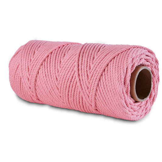 Pink Craft Macrame Twisted Cotton Artisan Rope Weaving Wire
