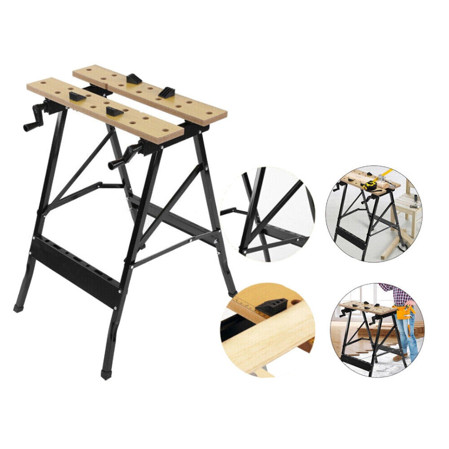 Swivel Clamp Folding Workbench Adjustable Table