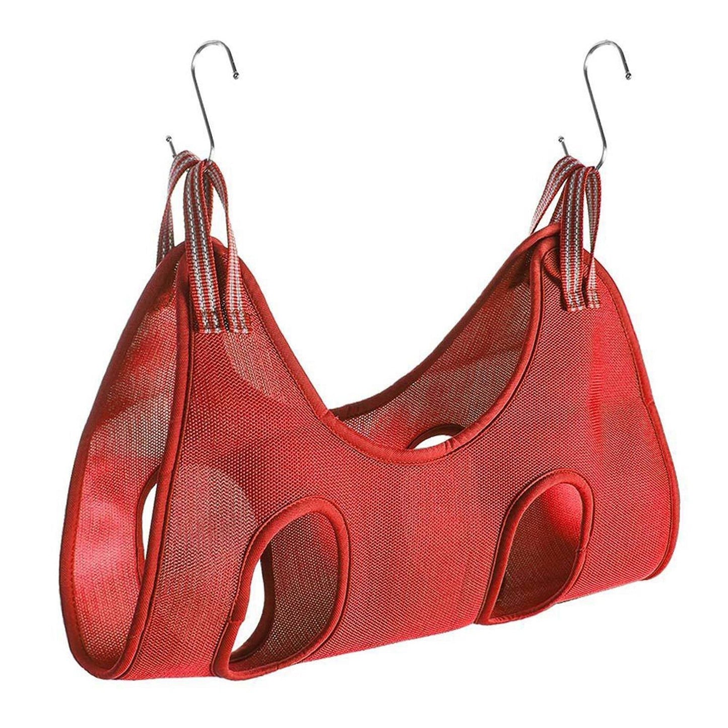 Red Pet Grooming Hammock Sling for Dogs and Cats Nail Care Bathing Bag