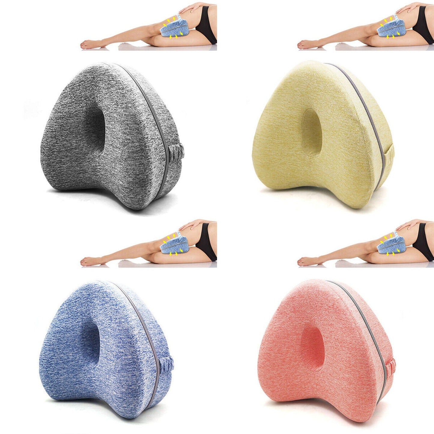 Knee Support Washable Cover Memory Foam Leg Pillow Cushion for Bed Sofa