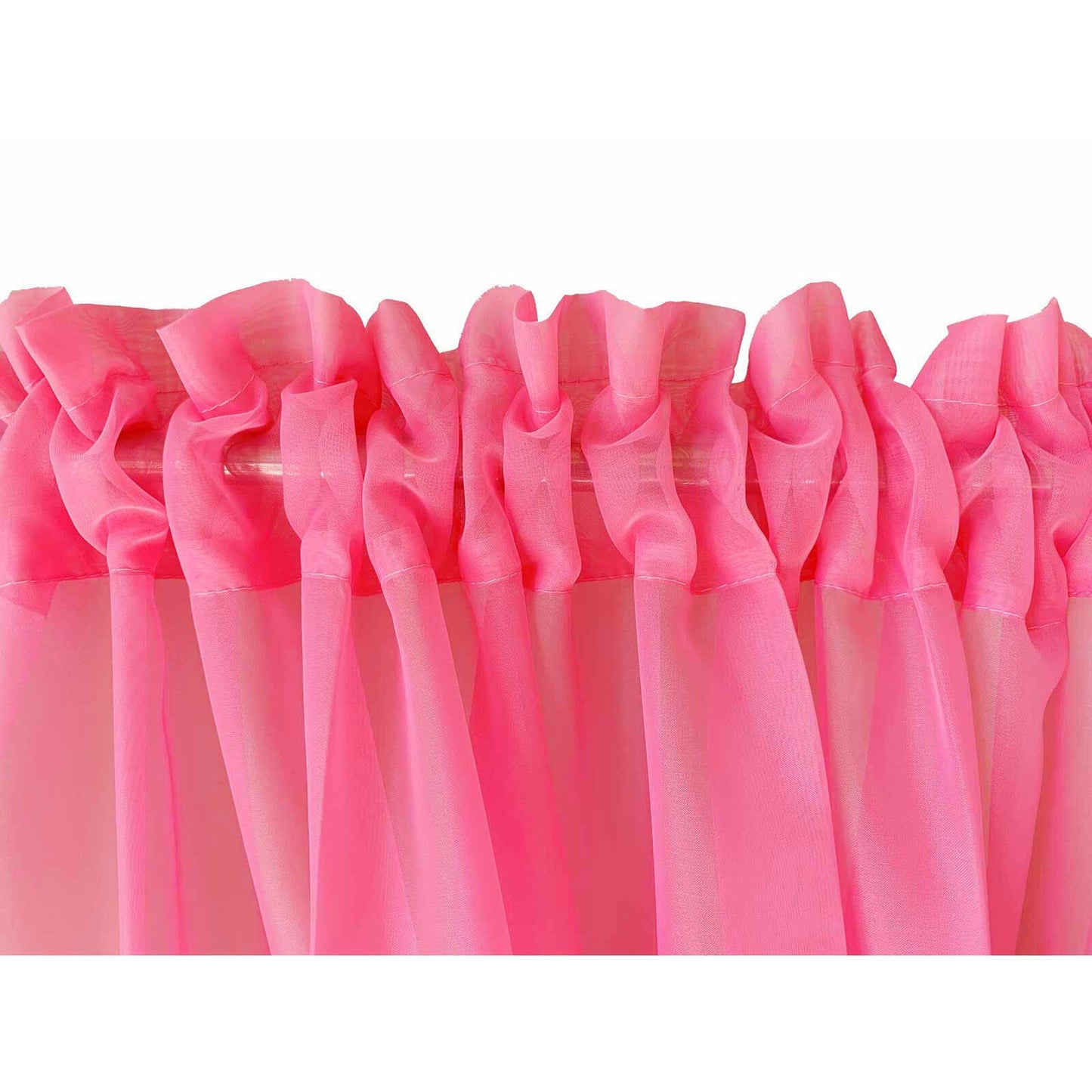 Organza Voile Sheer Curtain with Rod Pocket for Window Draping