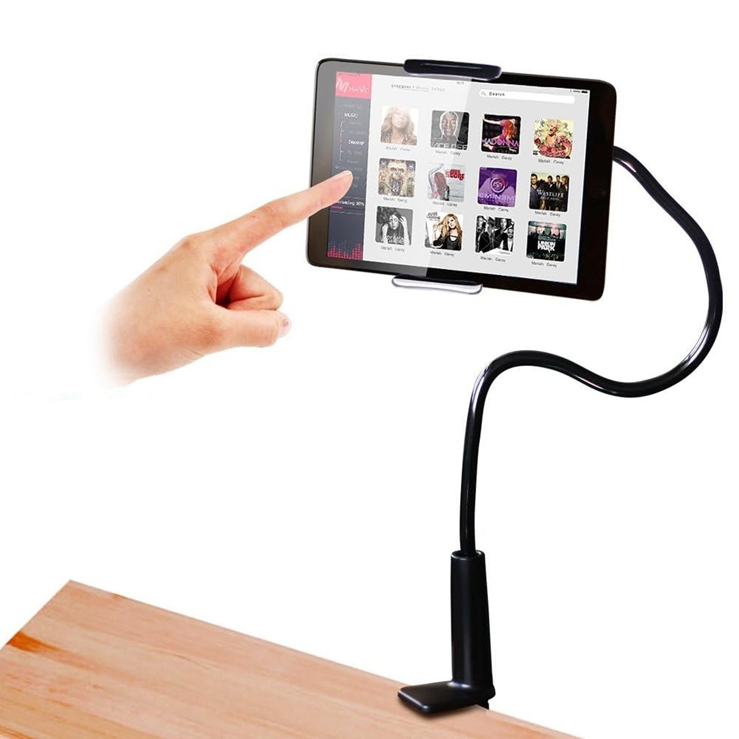 360-Degree Rotating Bed Desk Mount Stand Holder for Tablets and Phones