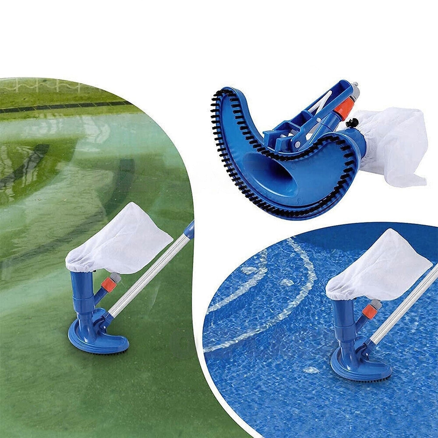 Swimming Pool Cleaning Brush Kit Spa Pond Vacuum Tool