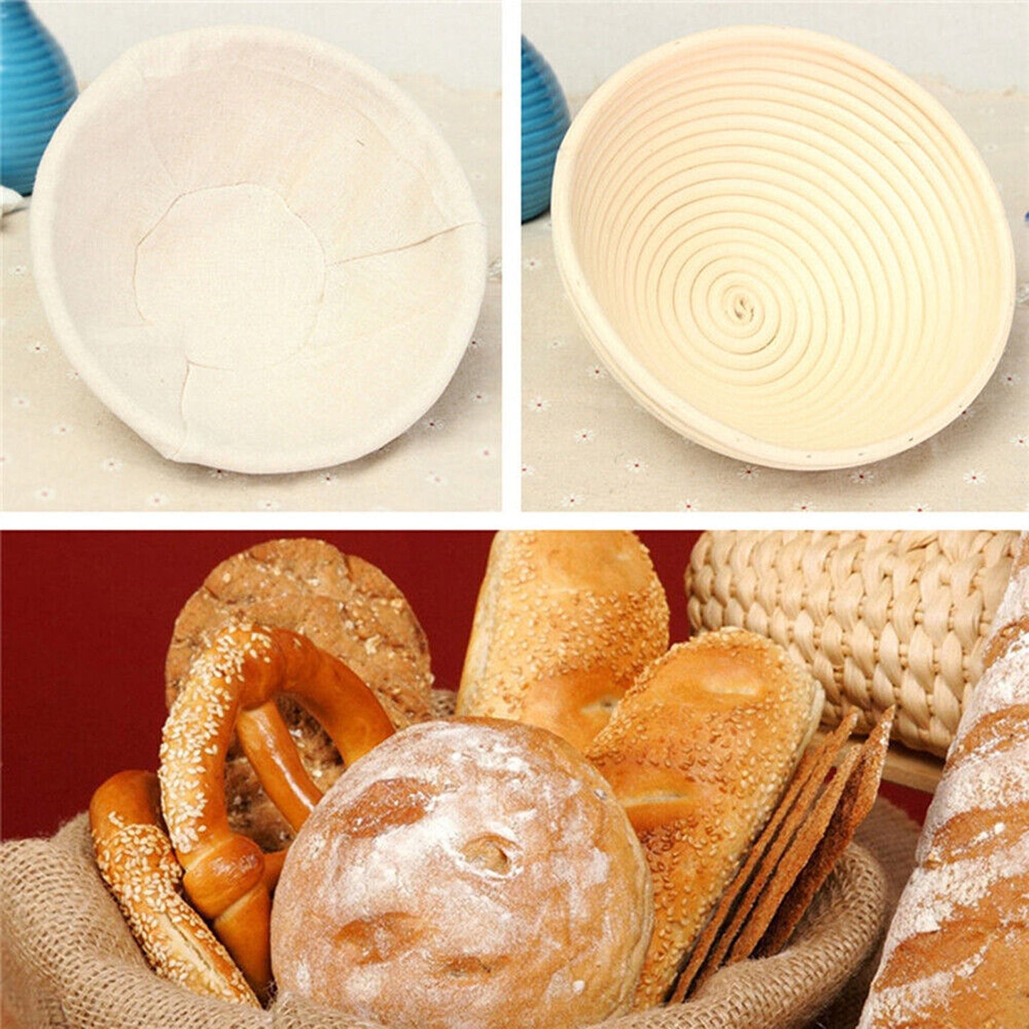 Professional Baker Dough Rising Basket Rattan 20cm