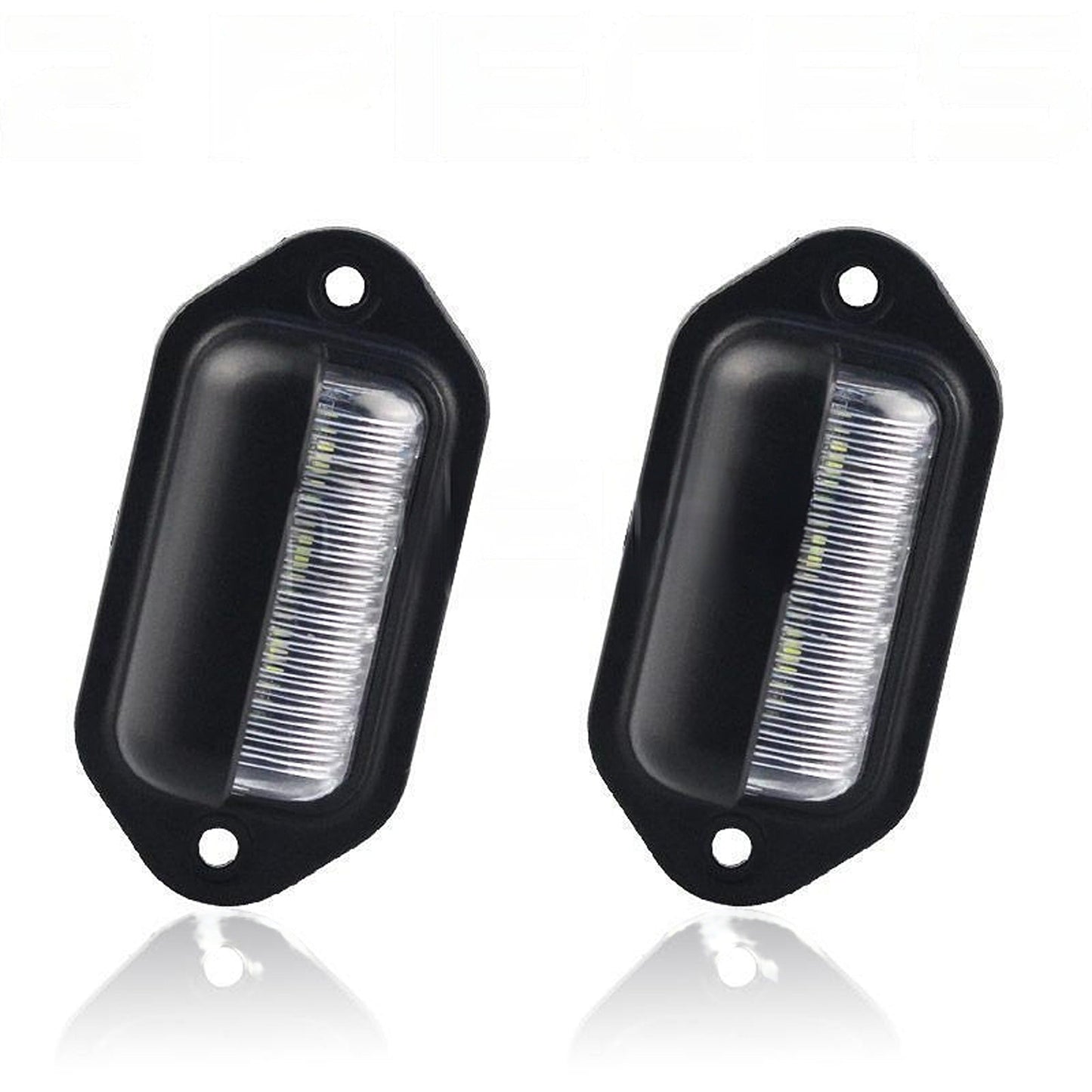 2pcs 12V 24V LED License Number Plate Light for Truck Trailer Car