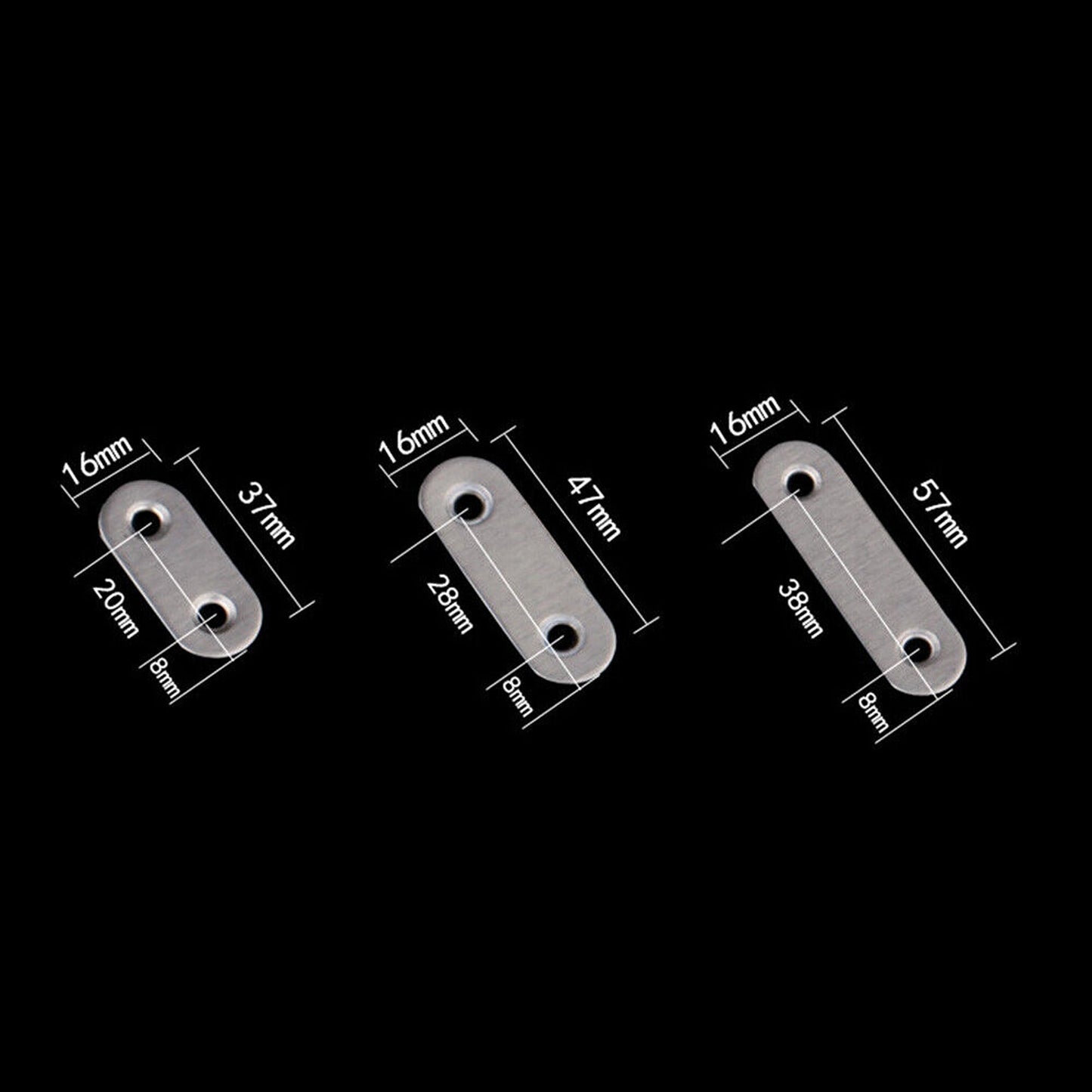 10pcs Stainless Steel Flat Straight Brace for Repair and Protection