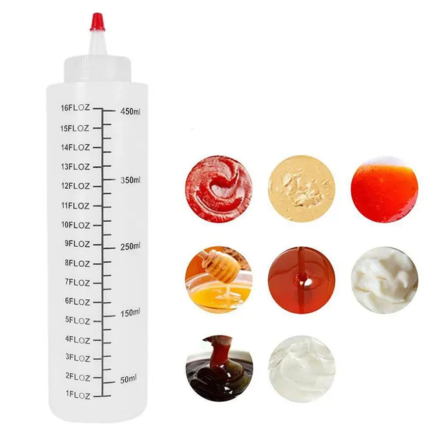 6 Pieces Craft Condiment Squeeze Sauce Bottles Dispenser