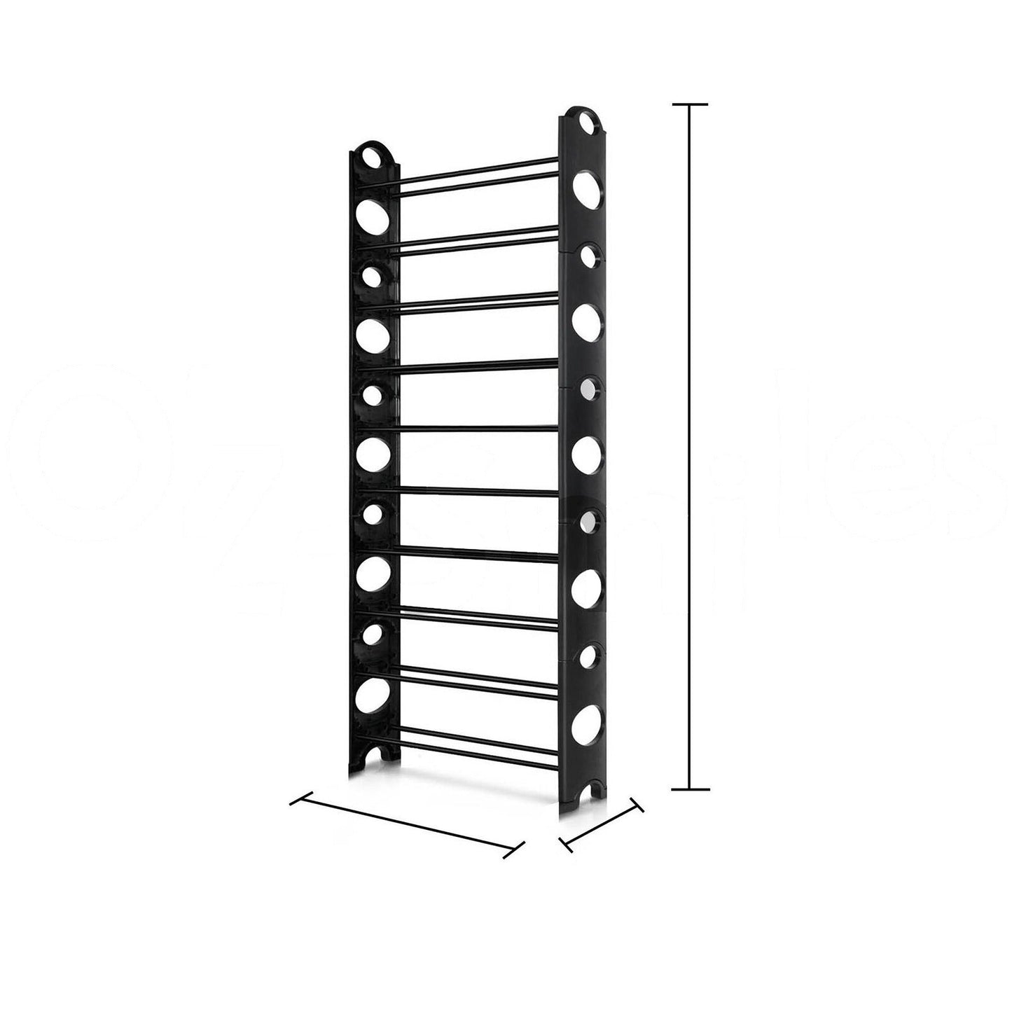 Stackable Shoe Rack for 30 Pairs 10 Tier Shoe Storage