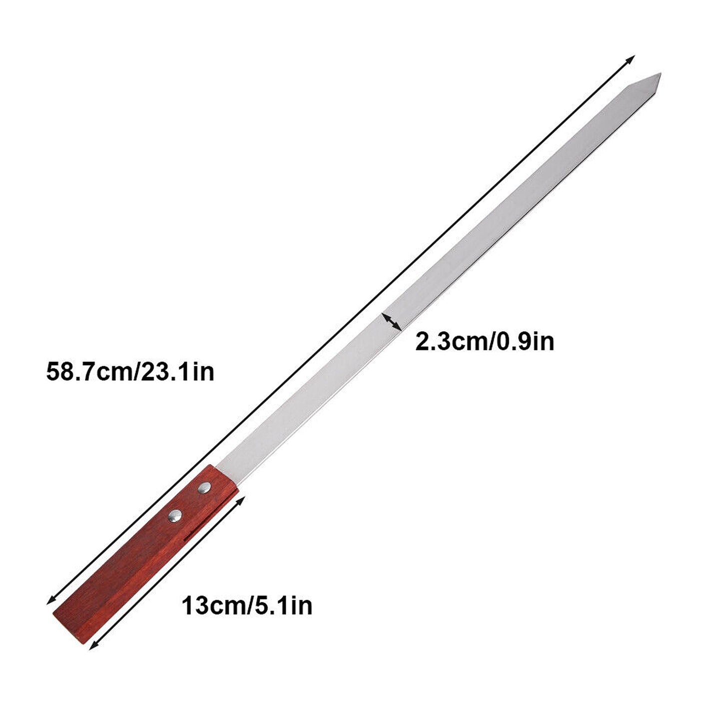 Stainless Steel Kebab Skewers for BBQ Suitable for Lamb Pork and Beef