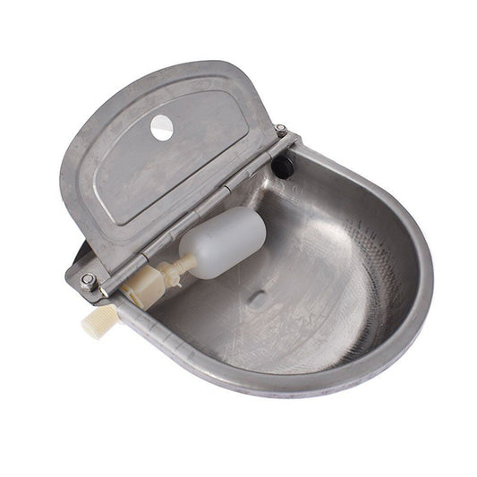 Automatic Drinking Bowl for Animals Auto Fill Water Trough Stainless Steel