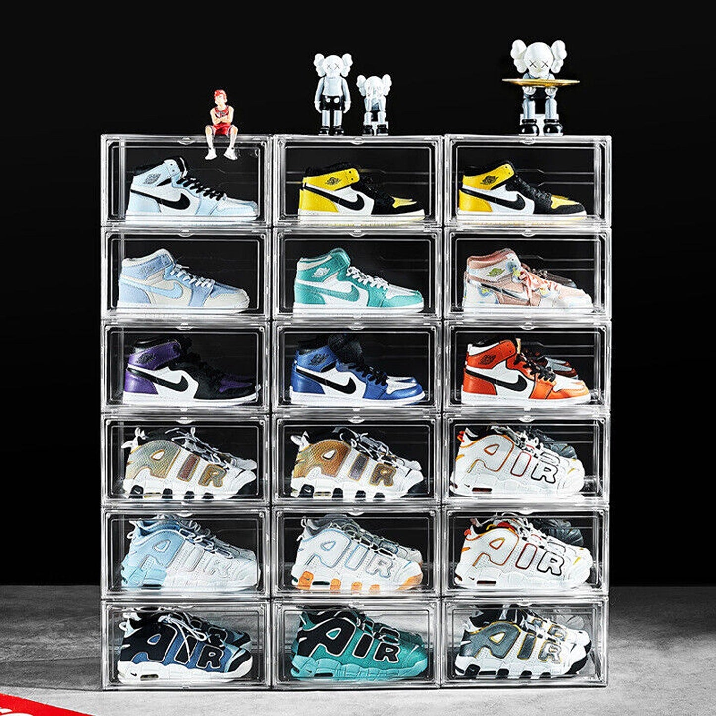 1pc Premium Sneaker Display Stackable Clear Acrylic Shoe Boxes