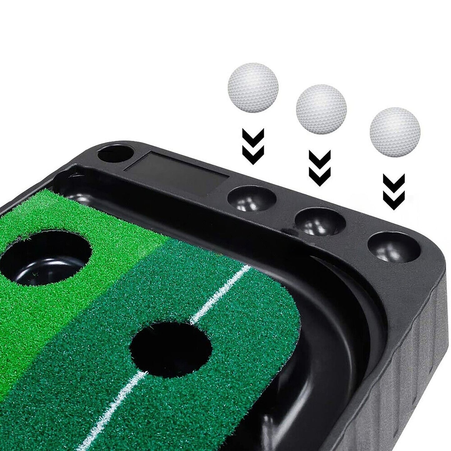 Portable Auto-Return 3M Golf Practice Putting Mat Indoor Outdoor Putter Trainer