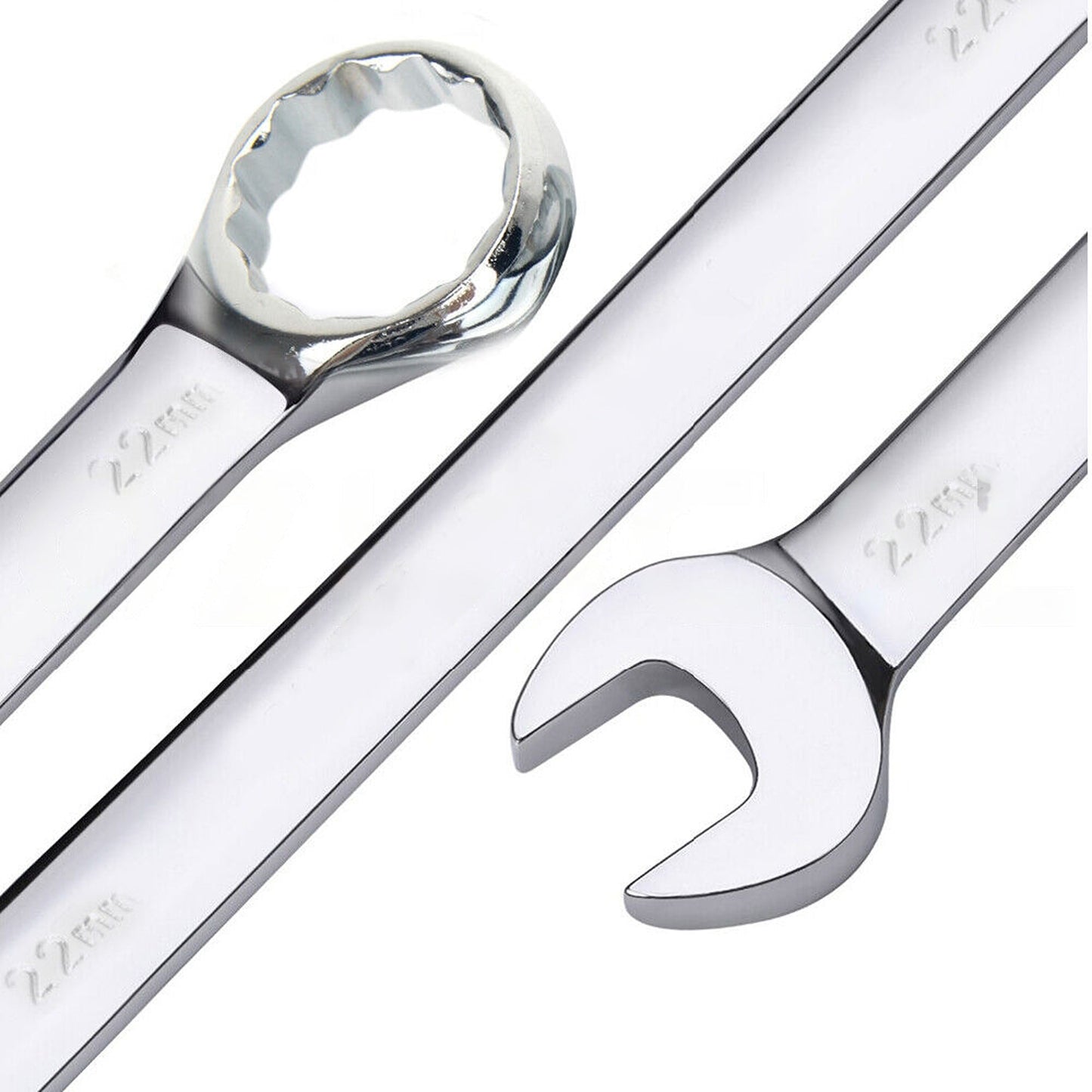 20pcs Metric Wrench Set with Spanner Open Ring End CRV Rolling Bag