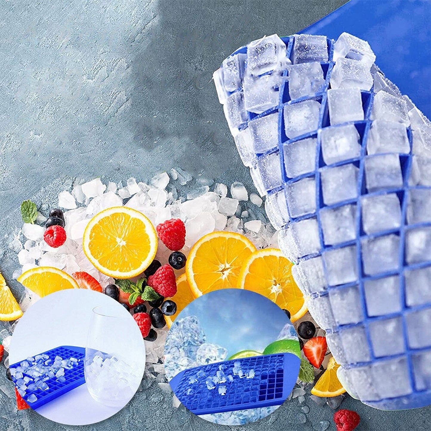 2pcs Mini DIY Silicone Ice Cube Tray Small Maker Mold