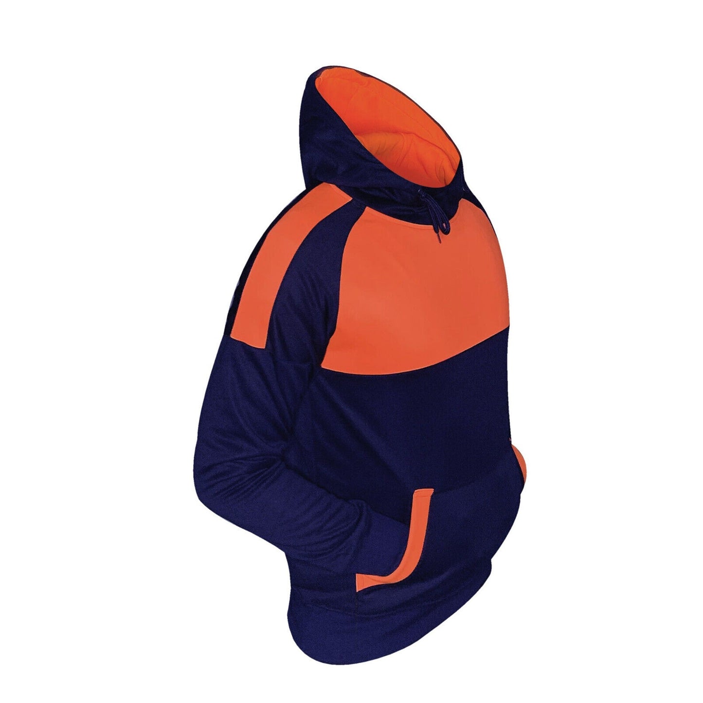 Orange Reflective Sports Workwear Men Hoodie Jacket