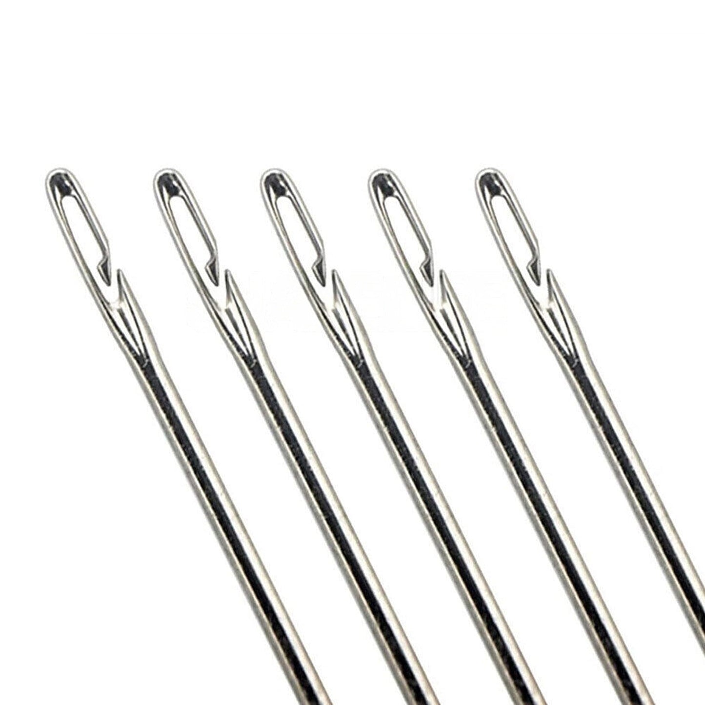 24pcs Self-threading Stainless Steel Opening Hand Sewing Needles for Darning