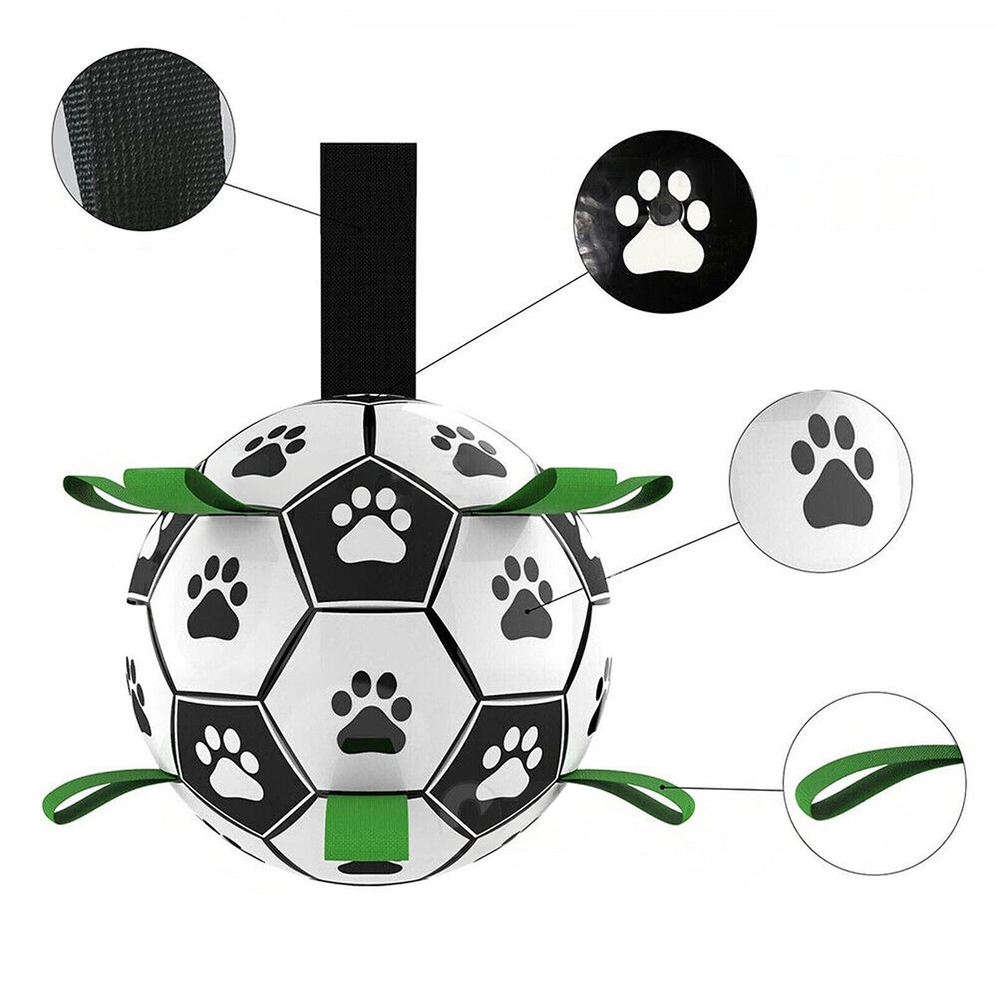 Pet Football Water Tabs Toy Interactive Dog Soccer Ball with Pump