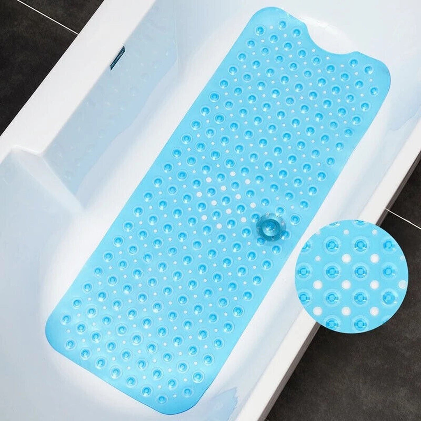 Extra Large Non-Slip Rubber Bath Mat with Suction Cups