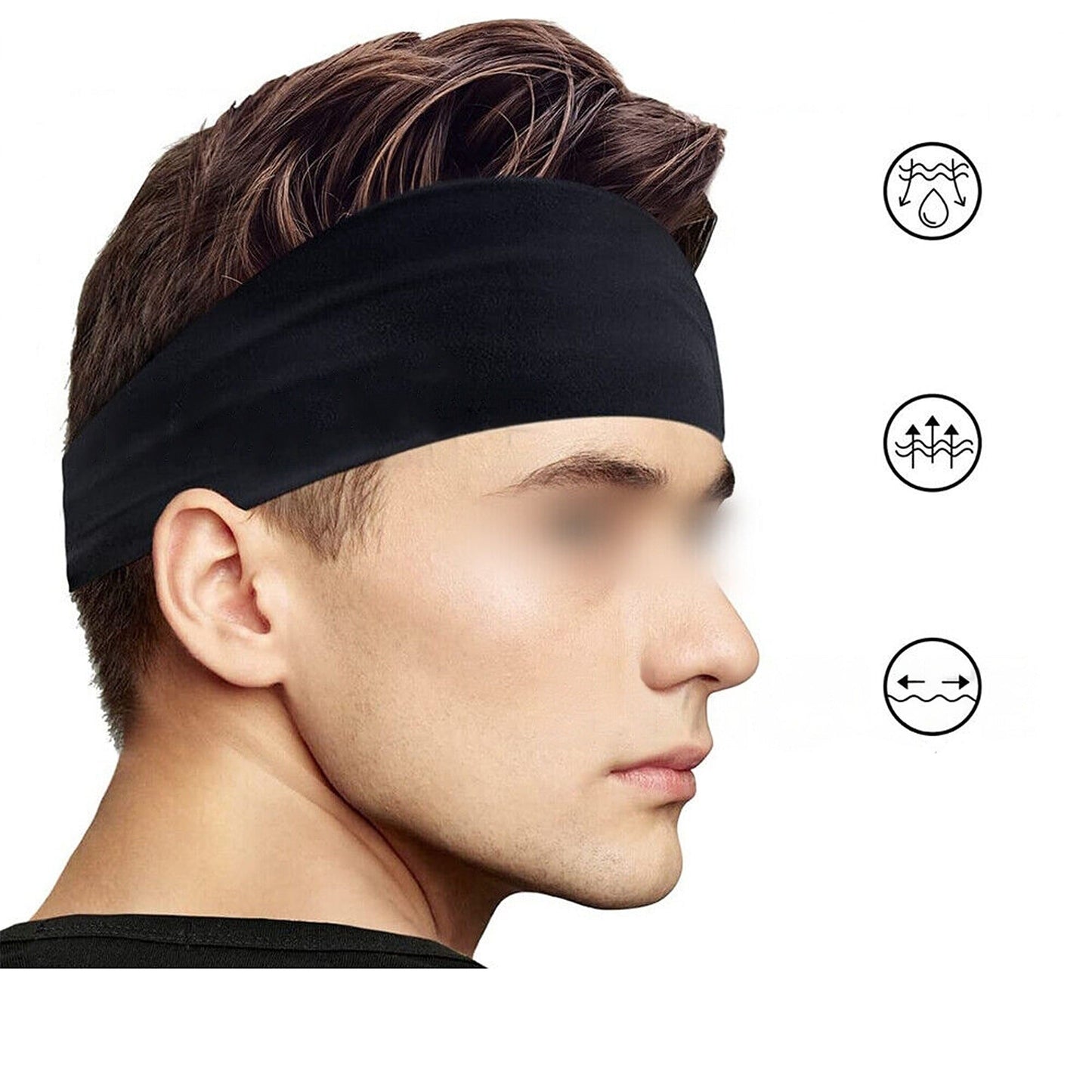 Unisex Cotton Headband for Sports and Yoga Stretchable Sweatband