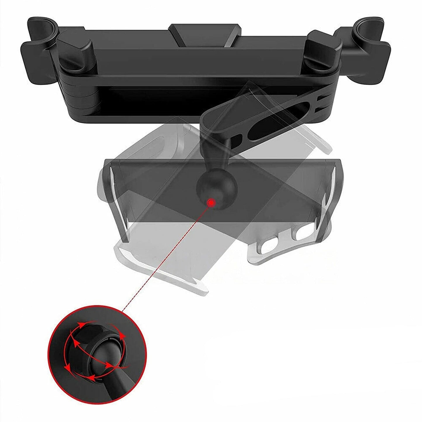 Universal Tablet Mount for Car Back Seat Extendable Headrest Holder