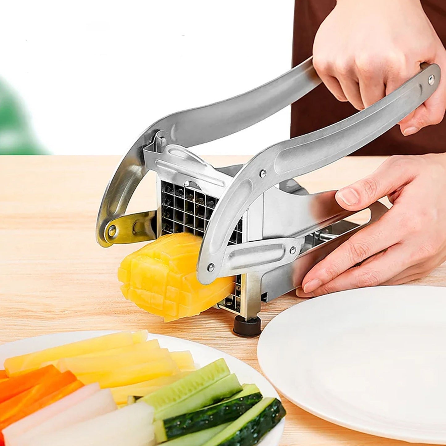French Fries Potato Chipper Stainless Steel Dicer Slicer Chopper