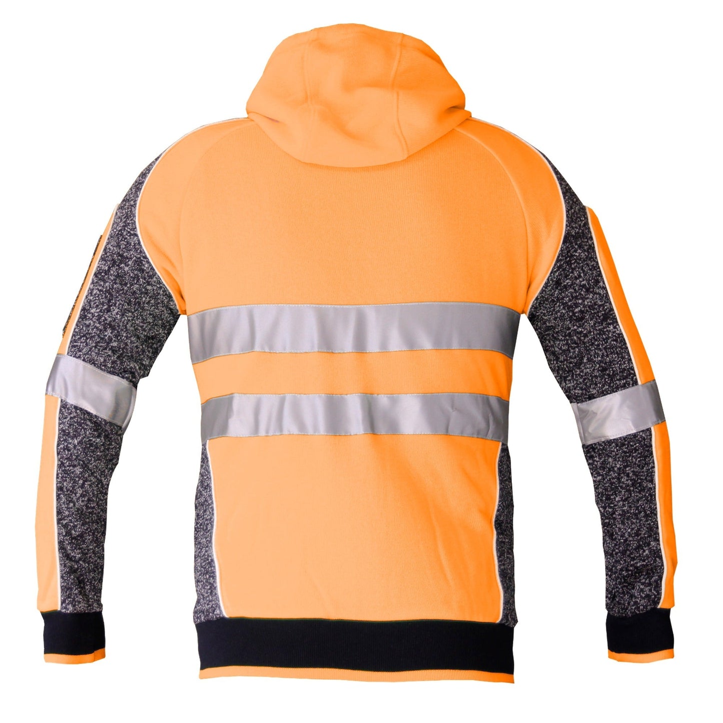 Orange Navy 3M Reflective Work Jumper Jacket with Full Zip