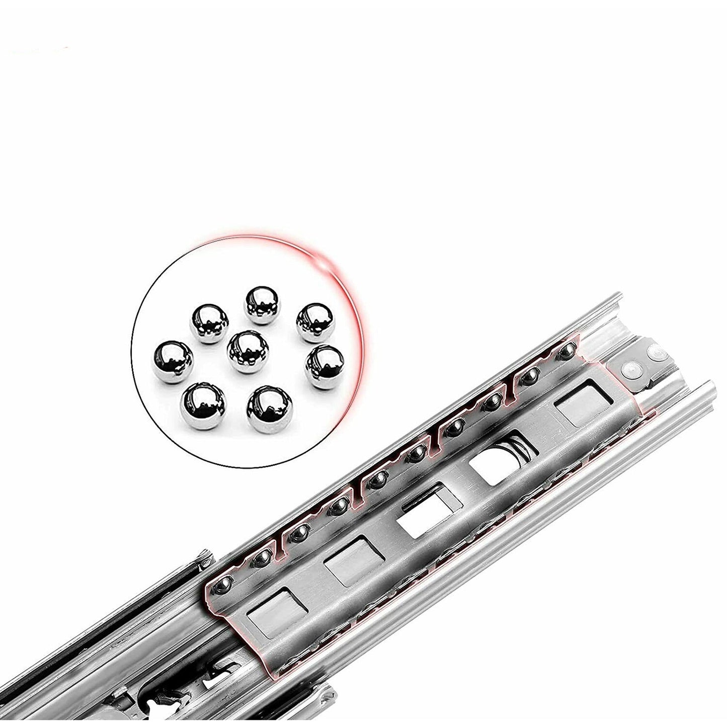 2pcs Heavy Duty 125KG Locking Drawer Slides for Trailers - Extendable 500-2000mm
