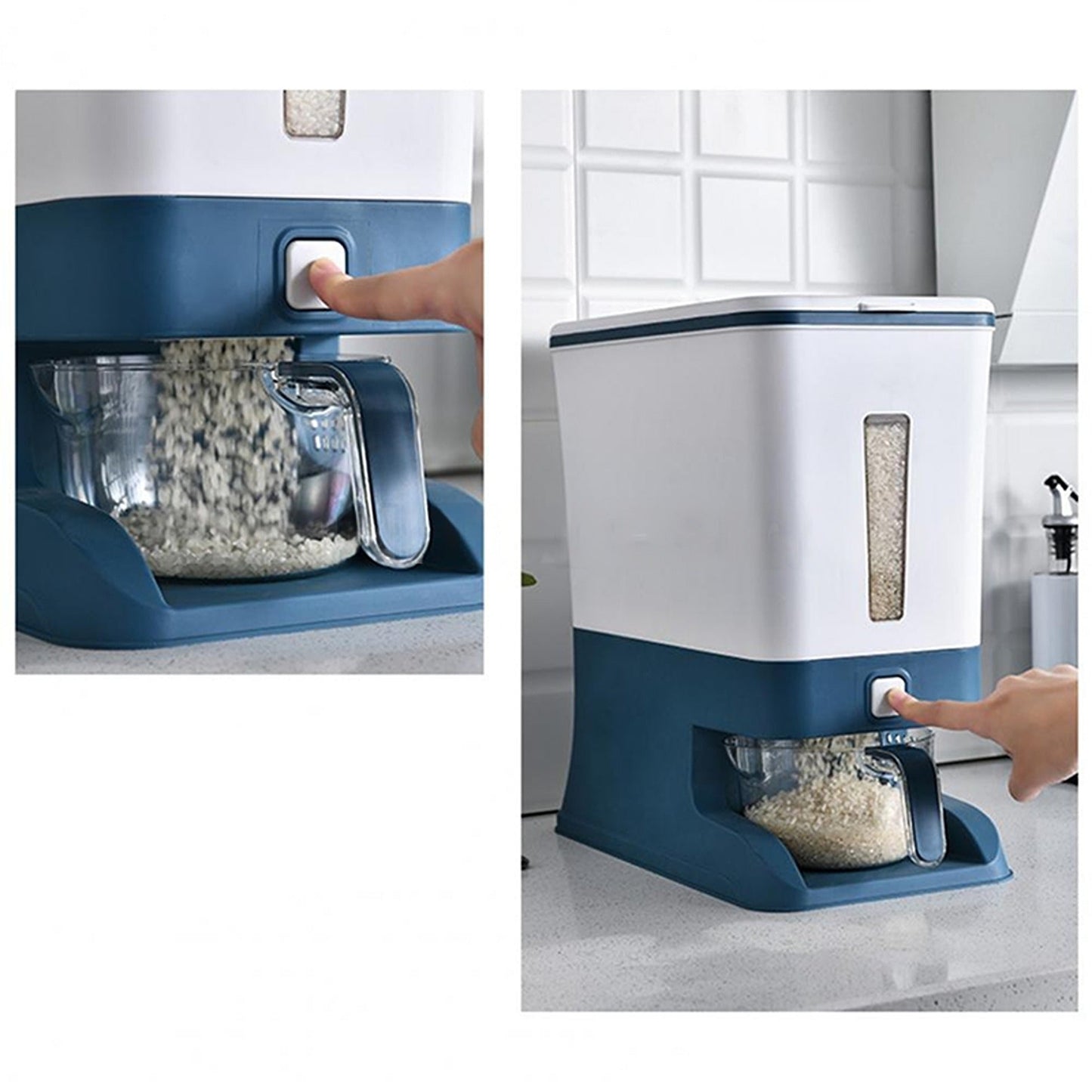 12kg Auto Grain Case Dry Food Cereal Dispenser Kitchen Storage Box