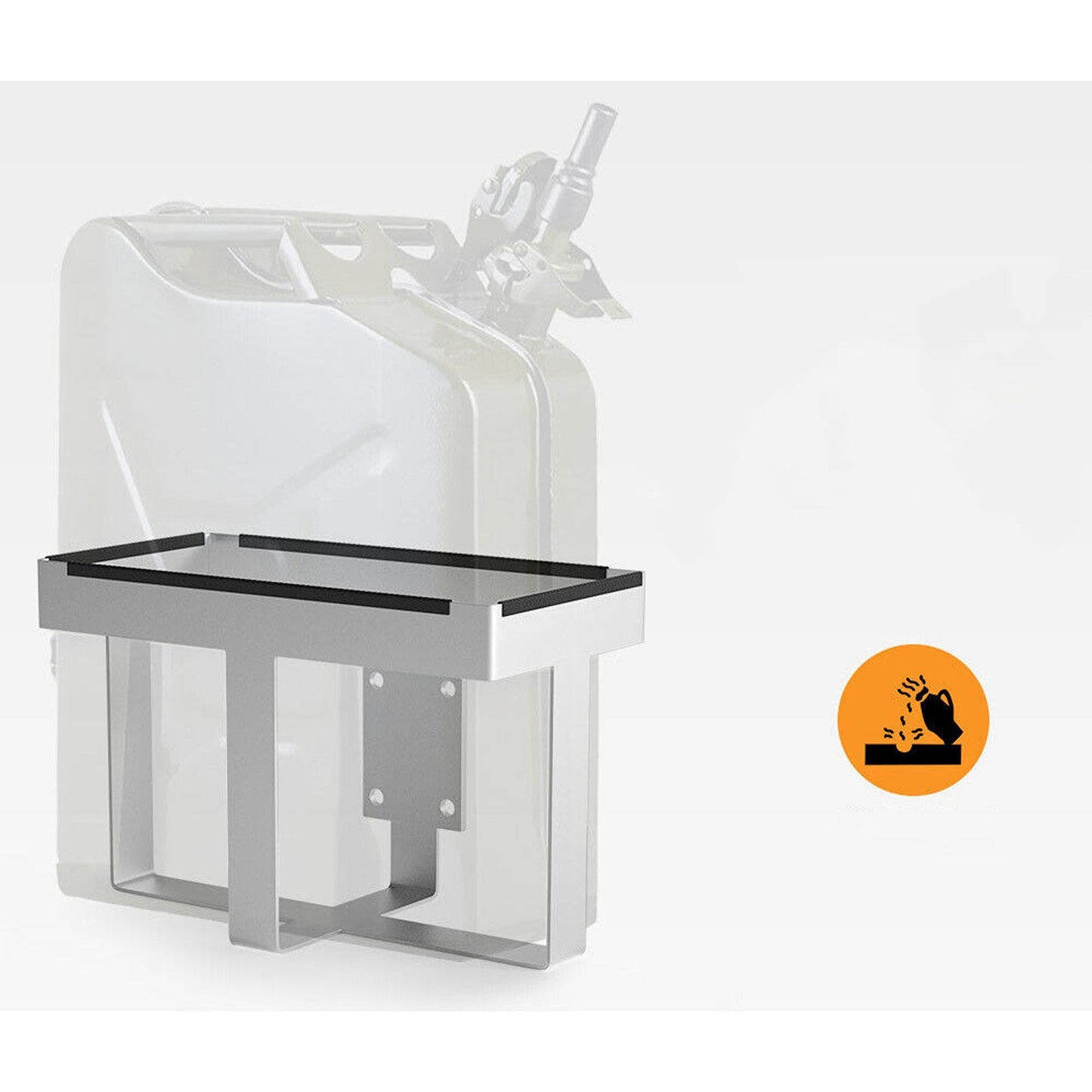 Galvanized Steel Jerry Can Holder for Offroad Trailers and Caravans 20L