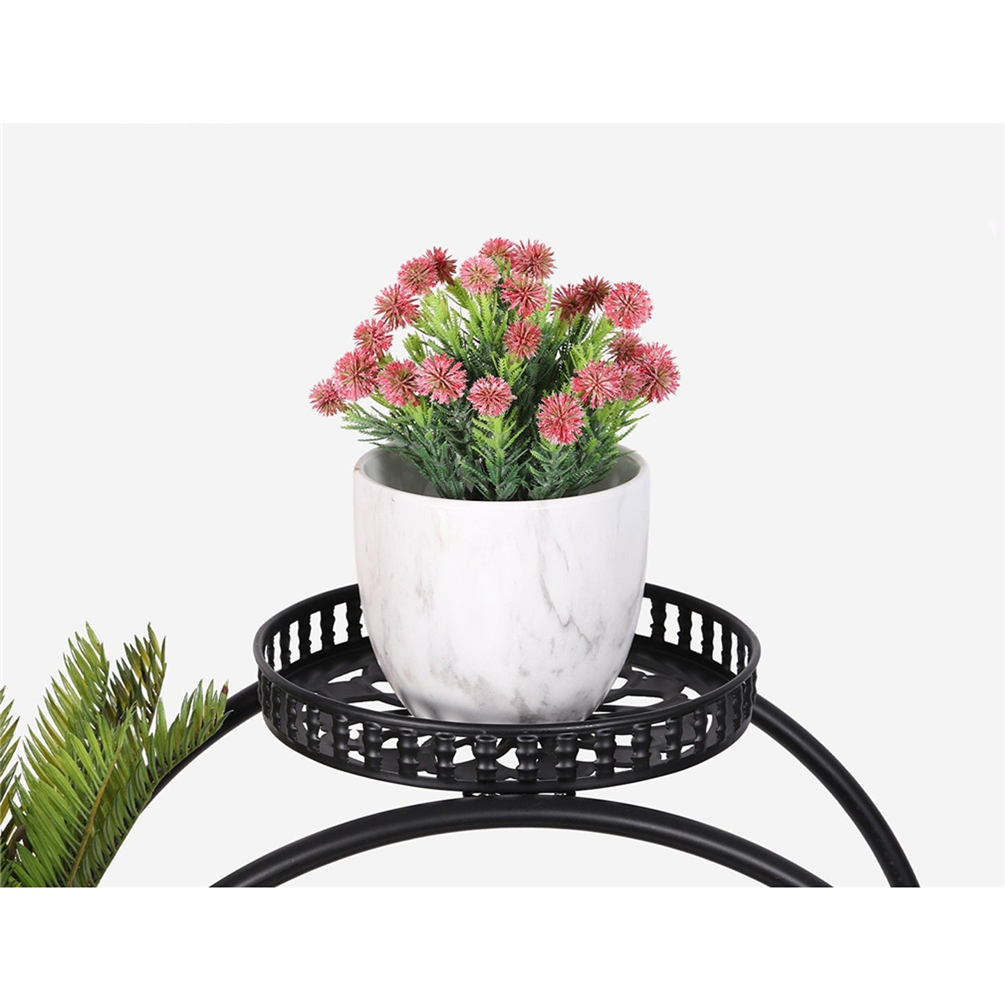 Mobile Balcony Plant Stand with 4 Wheels - 6 Pots