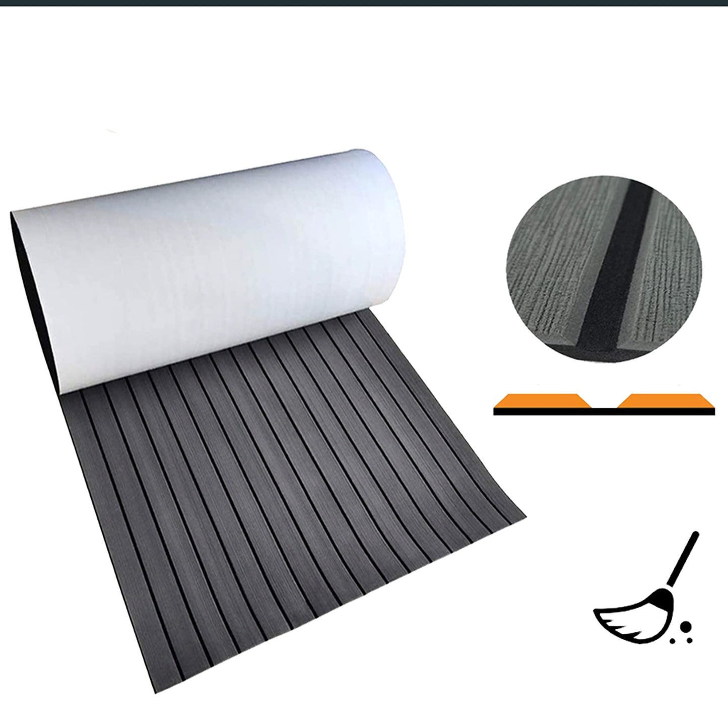 Charcoal Grey EVA Foam Boat Decking Marine Flooring Mat Anti-Slip