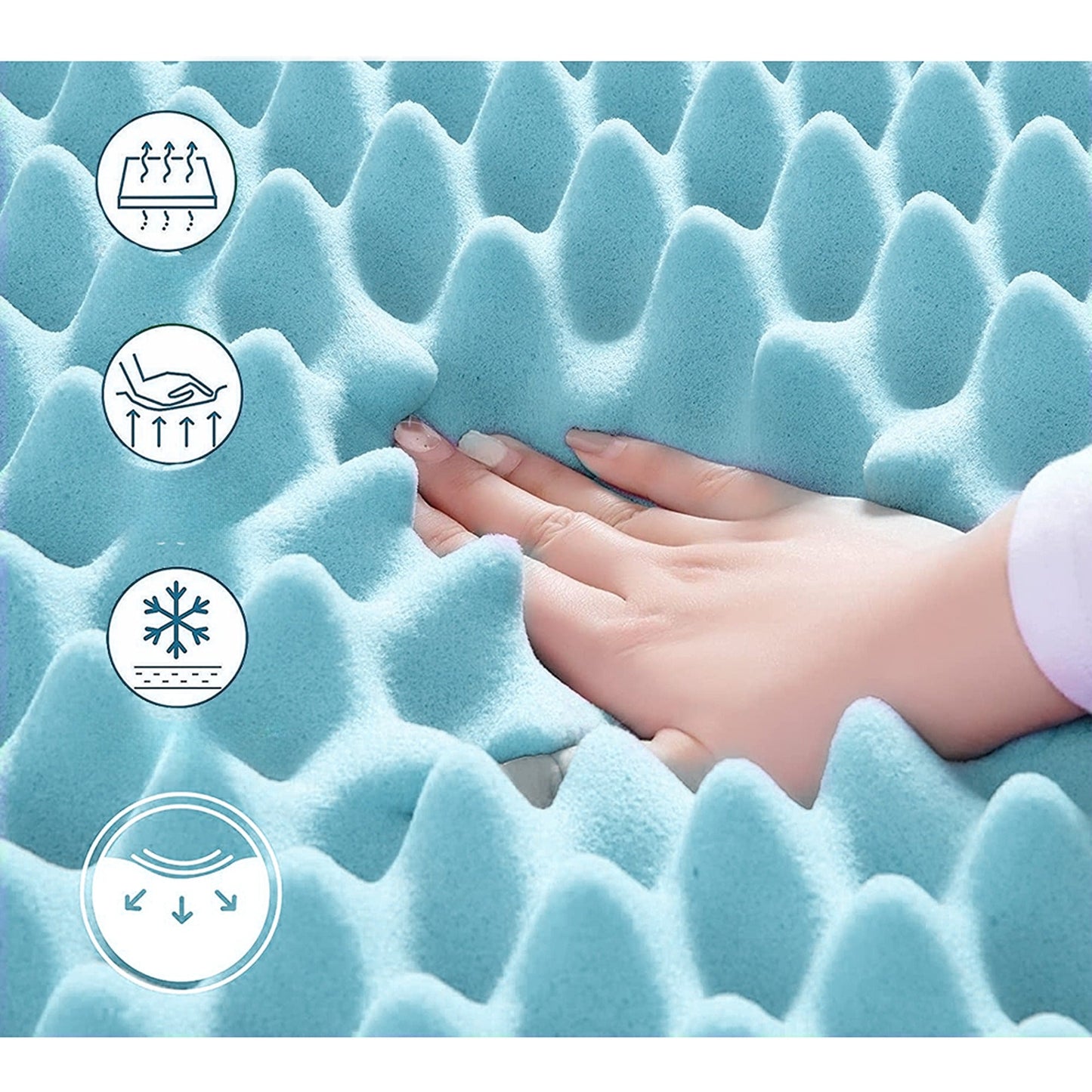 Cool Gel Memory Foam Mattress Topper Queen Bed Support Bedding