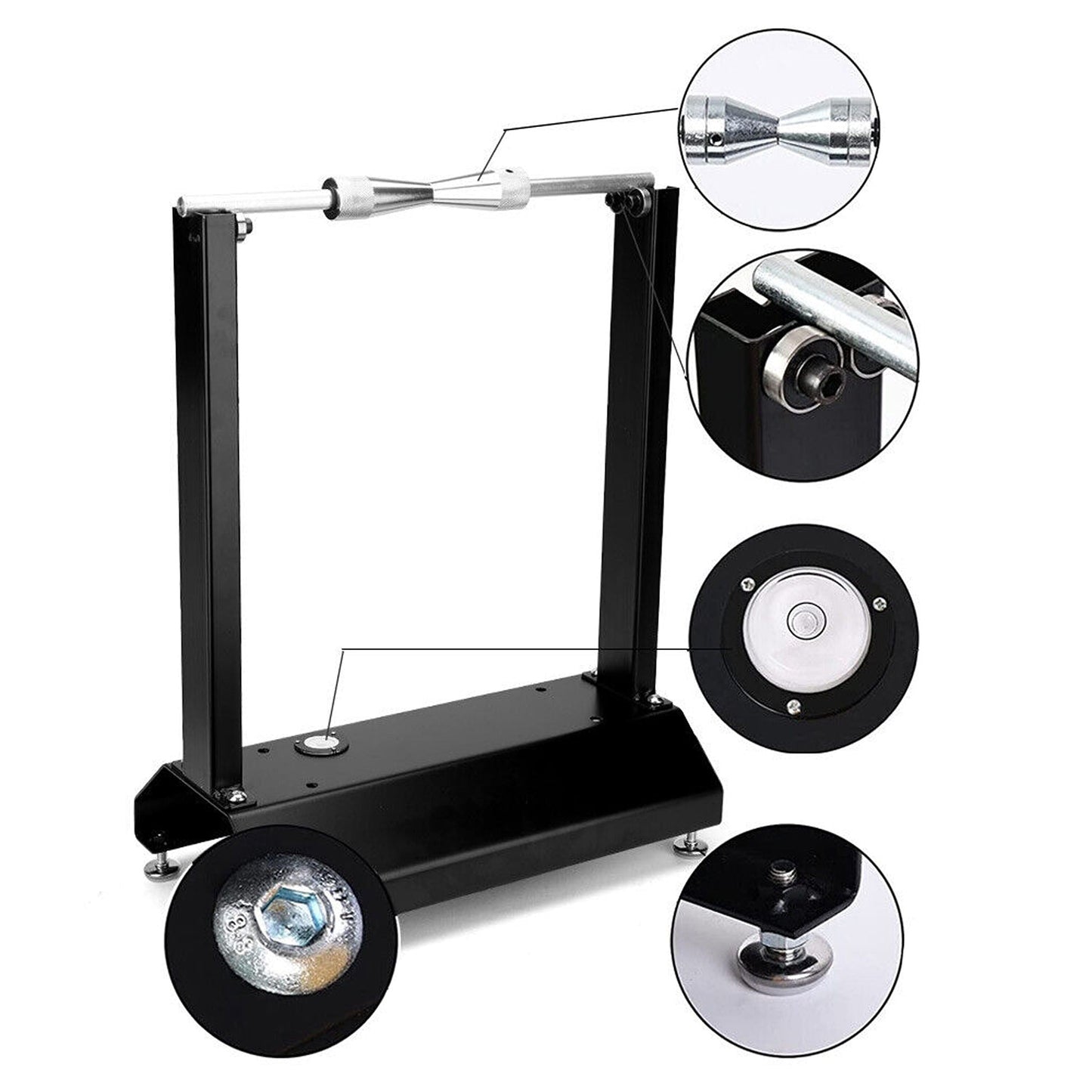 Balancing Stand for Motorcycle Wheels with Bubble Level