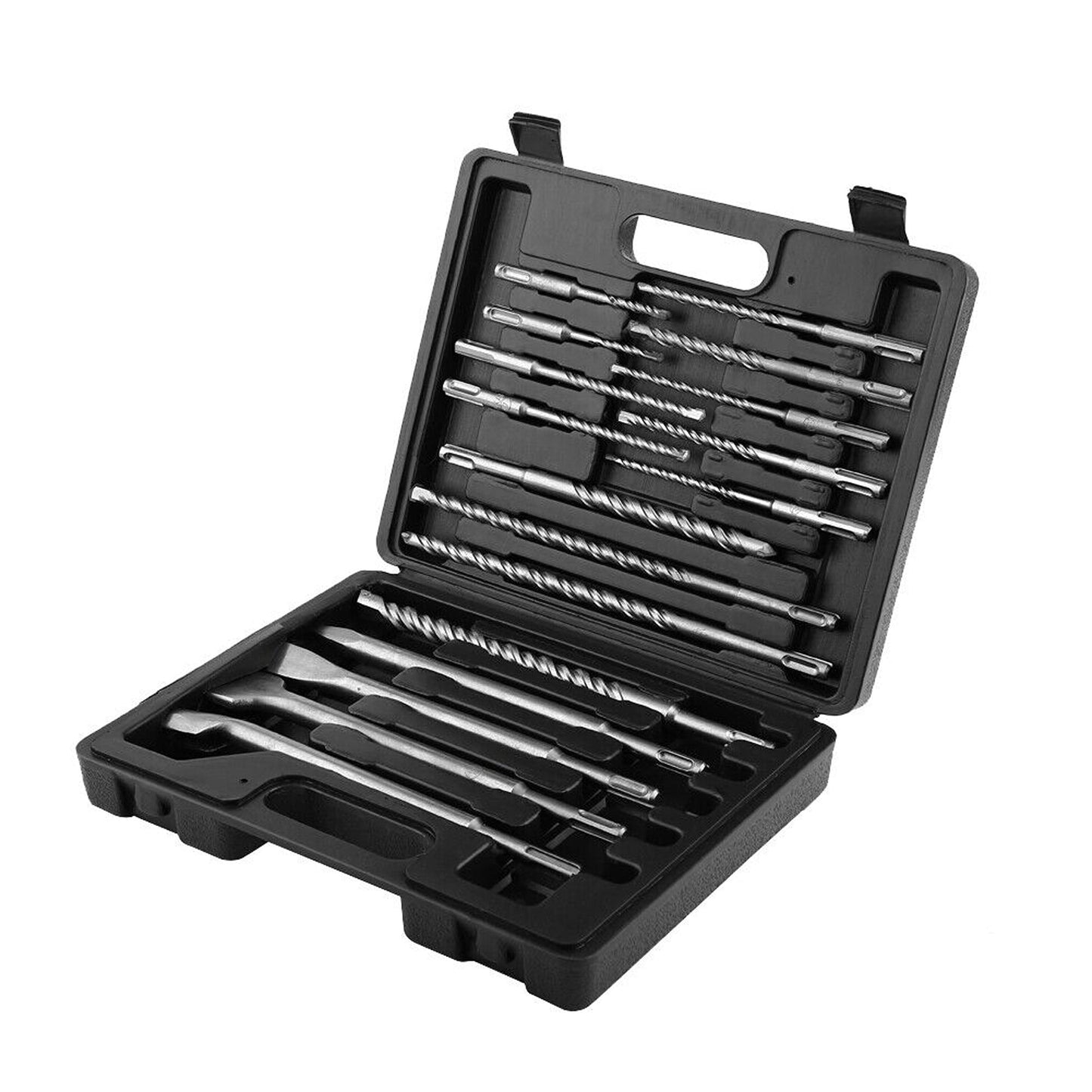 17pcs Masonry SDS PLUS Rotary Hammer Drill and Chisel Bit Set