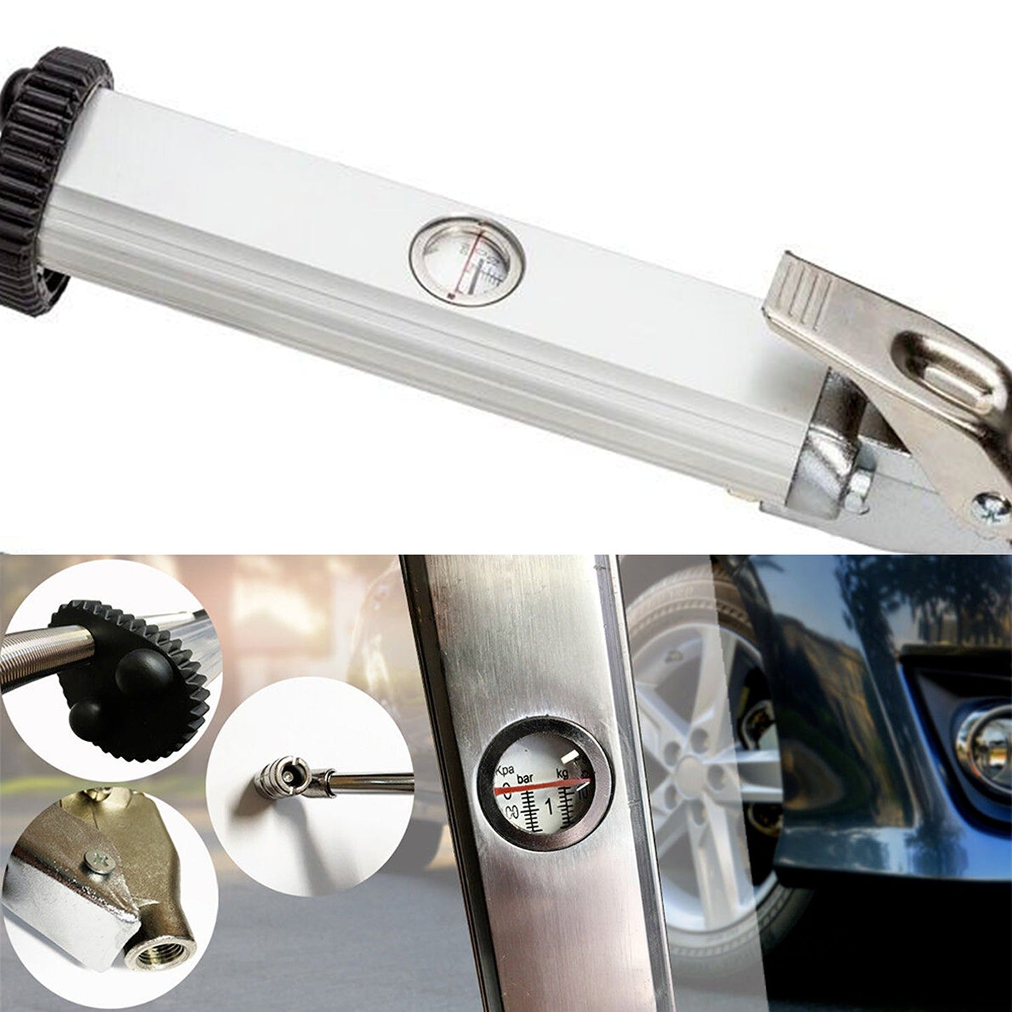 Tire Inflator Deflator Gauge Professional Air Pressure Tool with Gauge