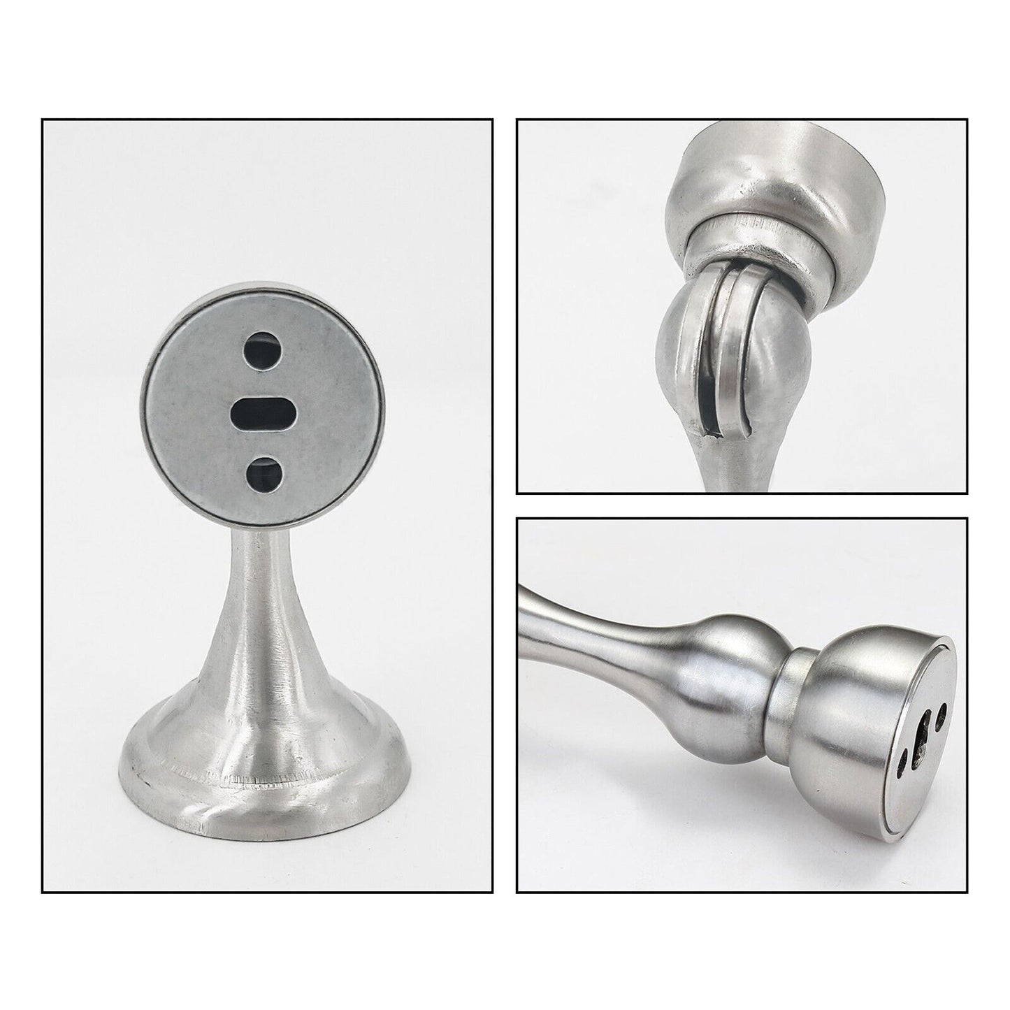 Suction Satin Chrome Trumpet Magnetic Door Stopper Holder Catch