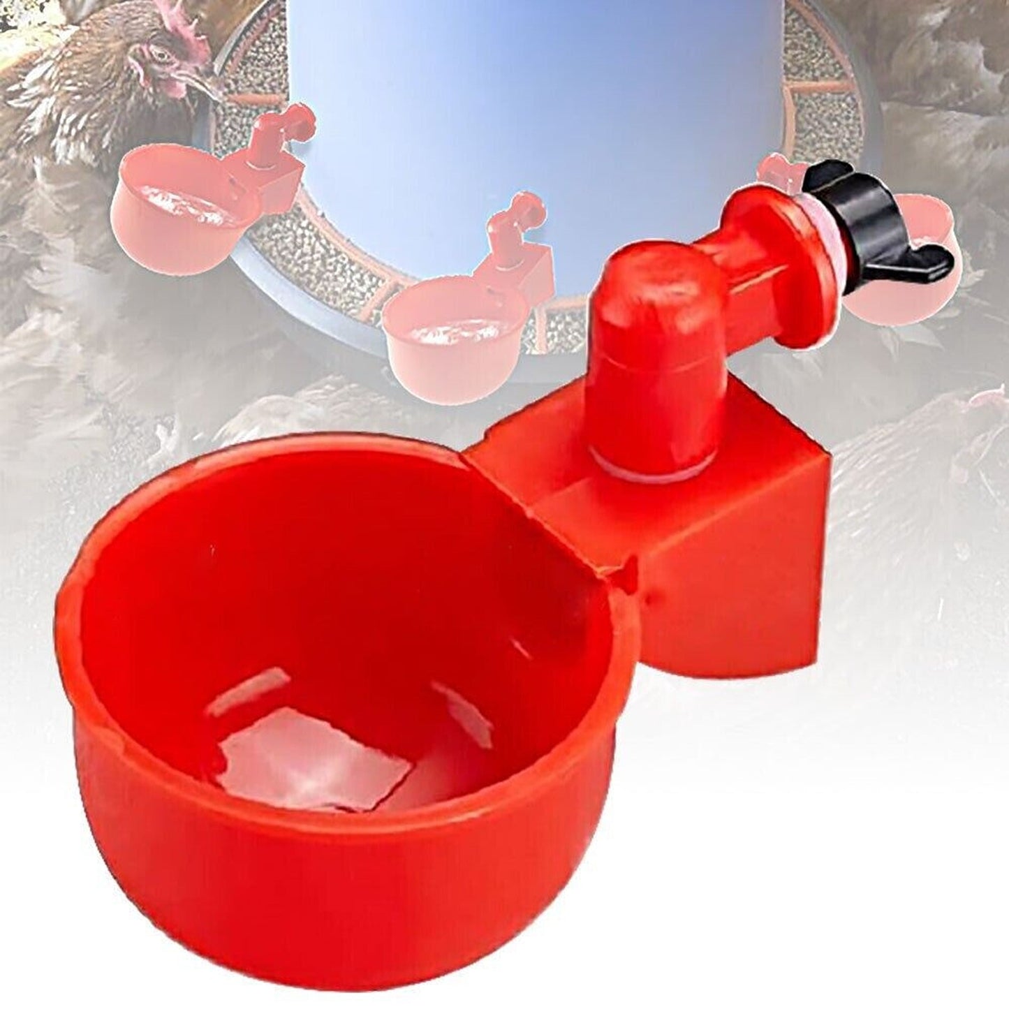 6pcs Automatic Poultry Drinking Bowls Chicken Water Cups Feeder