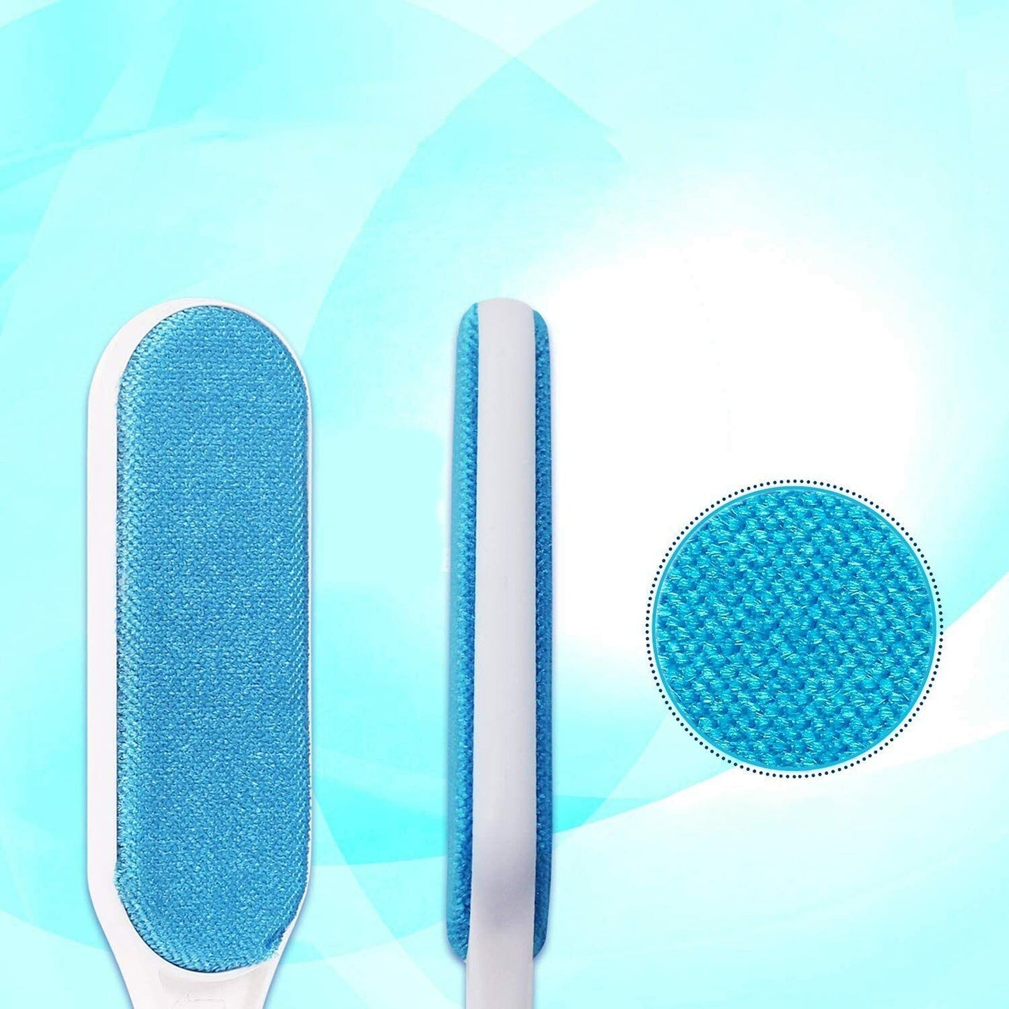 Double Sided Pet Hair Lint Remover Brush with Self Cleaning Base