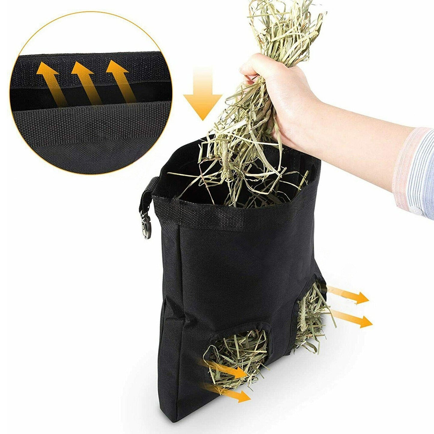 Hanging Rabbit Hay Bag for Guinea Pigs Feeder Holder for Pet Cages