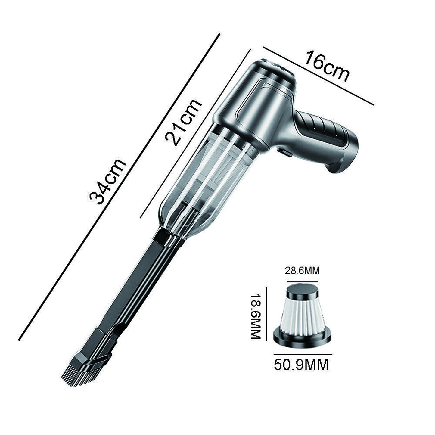 Mini Cordless Handheld Vacuum Cleaner for Home and Car