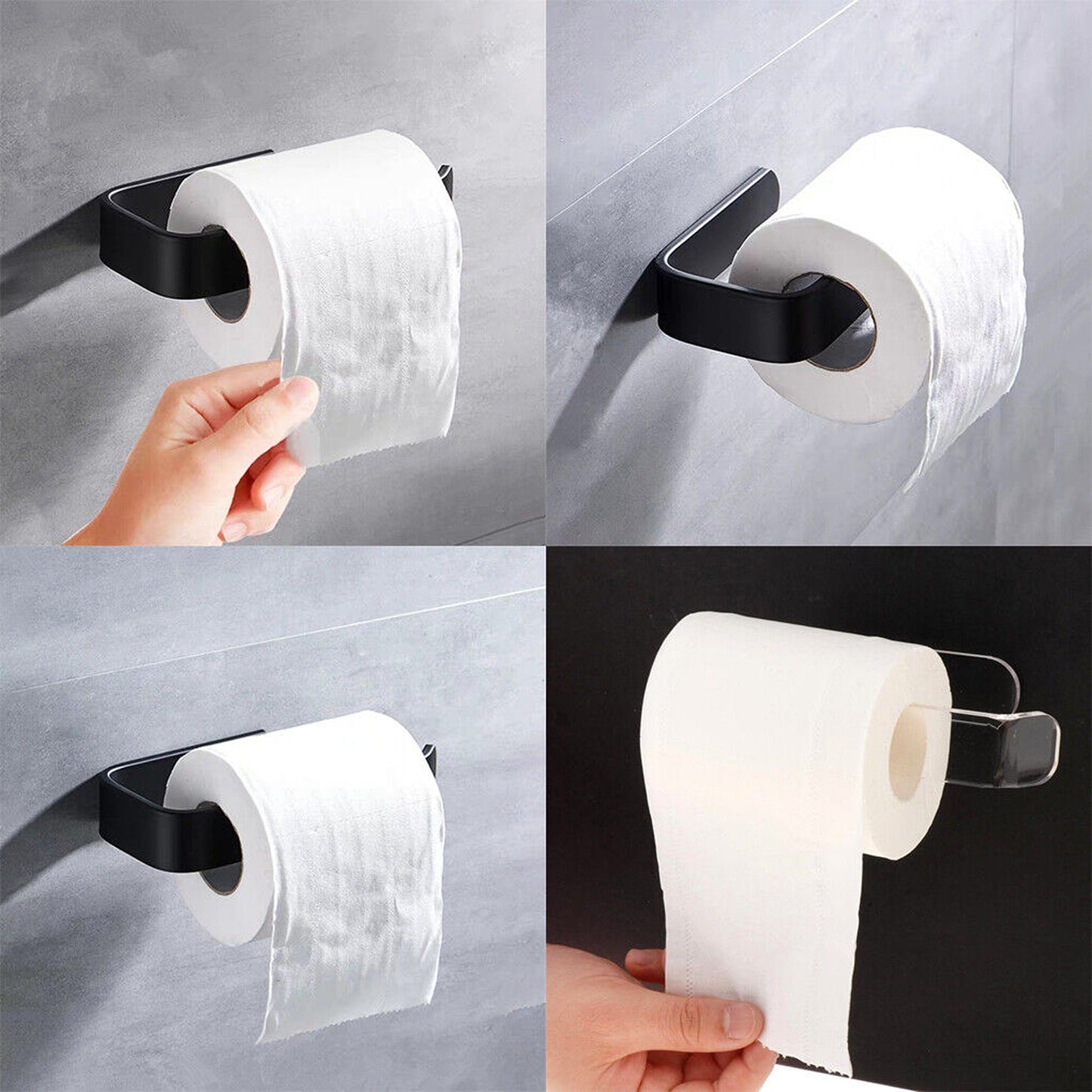 Wall-Mounted Bathroom Towel and Toilet Paper Holder