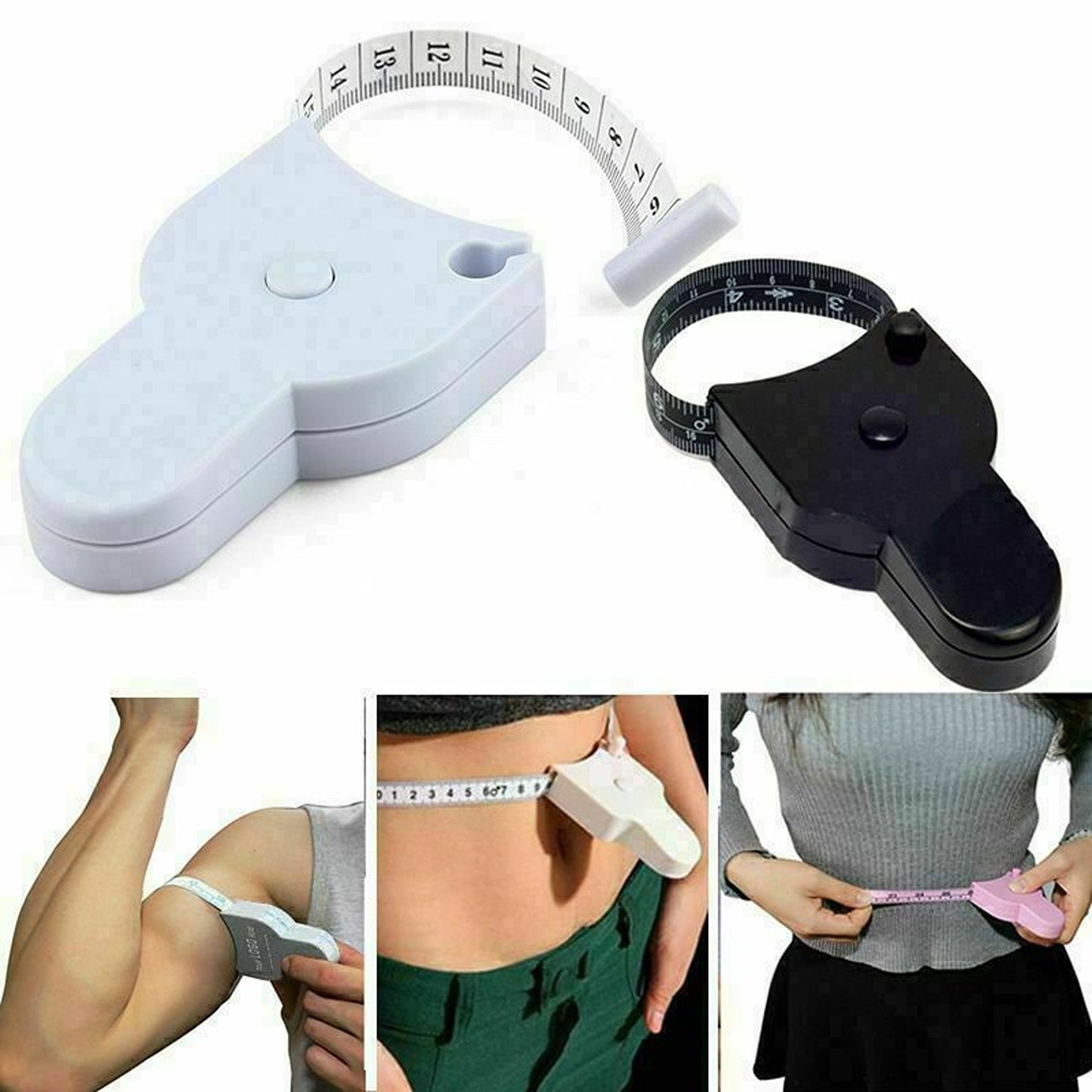 Retractable Tape Measure Accurate Fitness Body Ruler 150cm Caliper