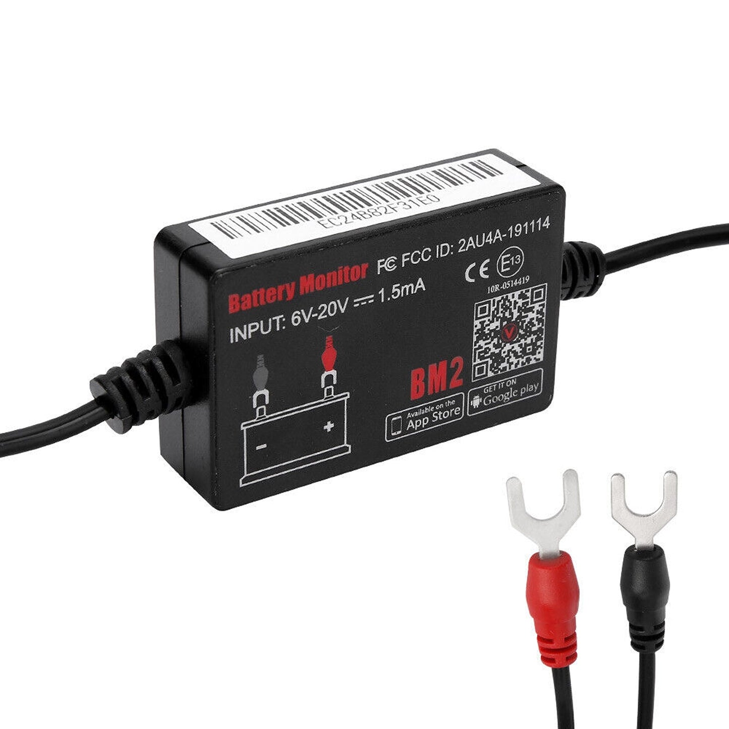 Bluetooth Vehicle Battery Monitor with Alarm Suitable for Cars and RVs 12V