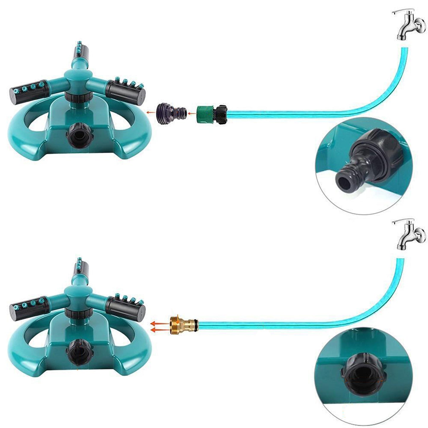 Rotating Garden Sprinkler 360 Degree Watering Lawn Water Sprayer