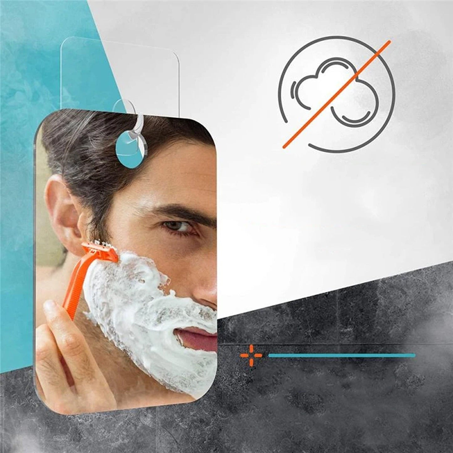 Fogless Shower Shaving Mirror Anti-Fog Free Bathroom Lens