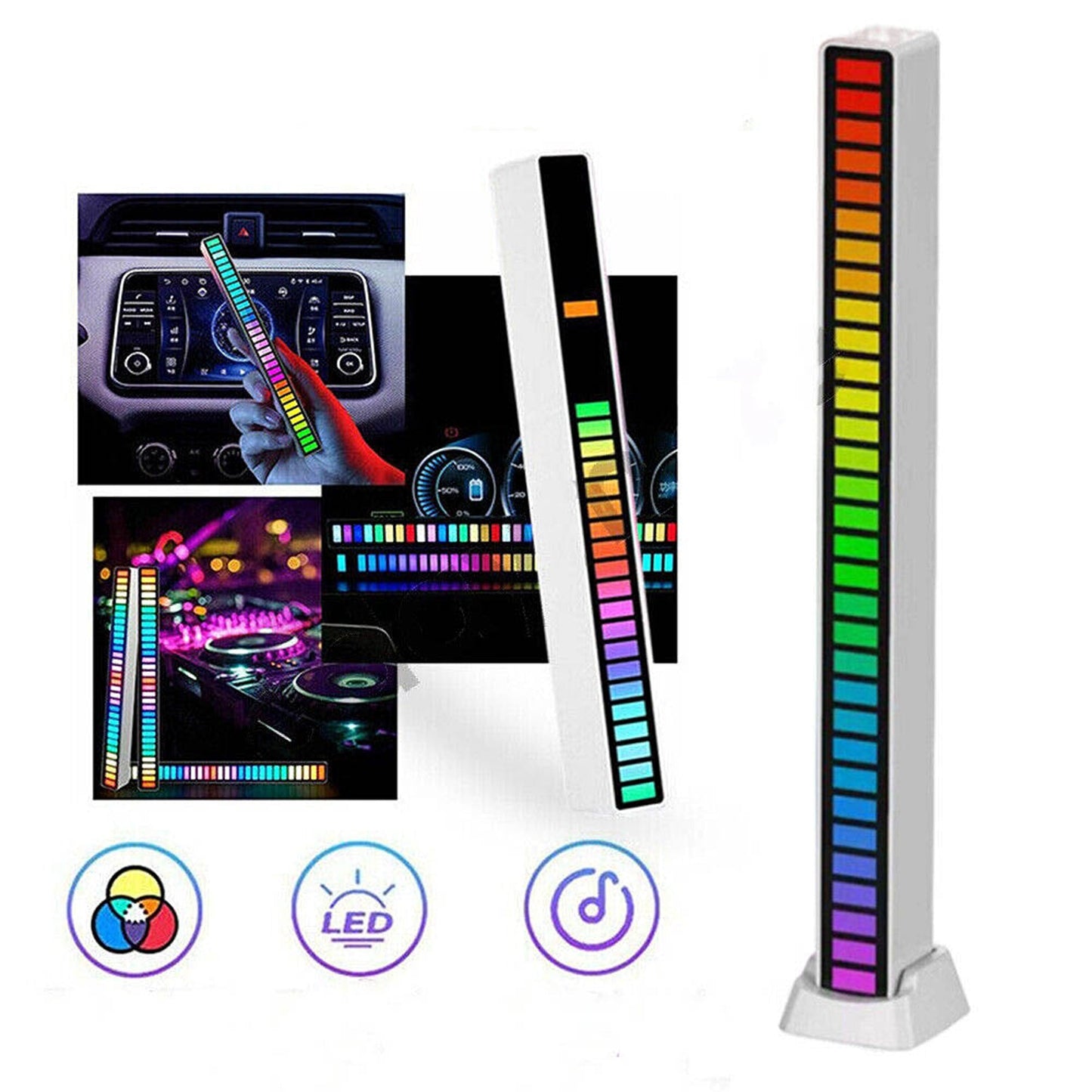 RGB Sound Activated Music Rhythm LED Ambient Light Bar