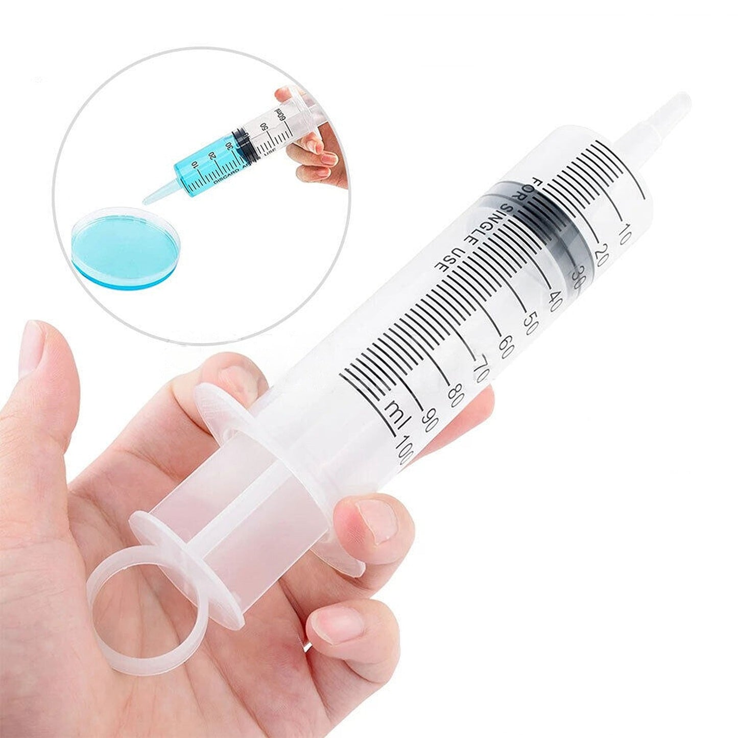 Large Plastic Syringe for Hydroponics and Nutrient Measurement